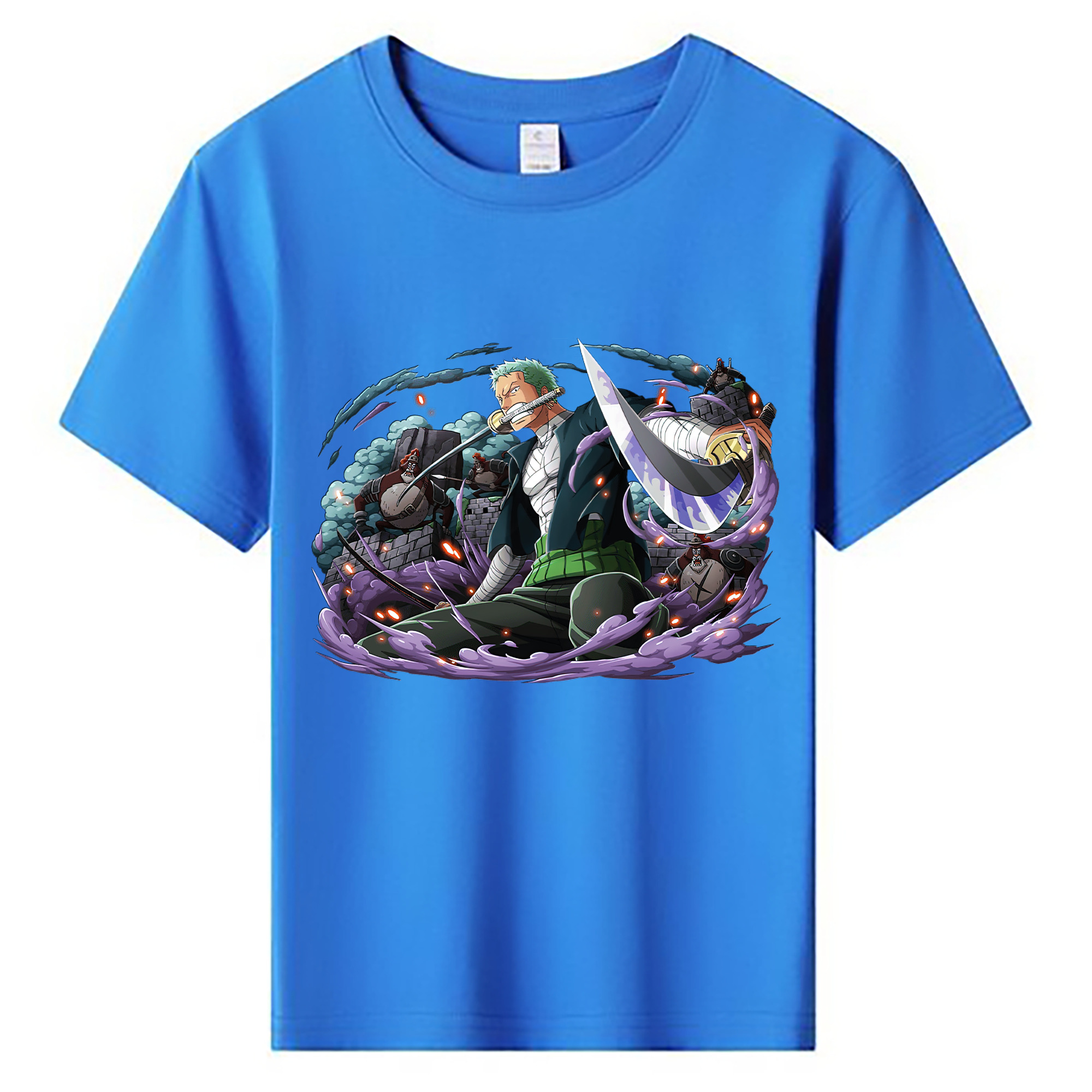 ワンピース ロロノア・ゾロ ONE PIECE Roronoa Zoro 綿100％キッズTシャツ（フロントプリント）